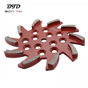 Excellent quality Grinding Diamond Plates - 250mm Grinding Plate  Cyclone Diamond Grinding Tools for Concrete Floor – Bontai