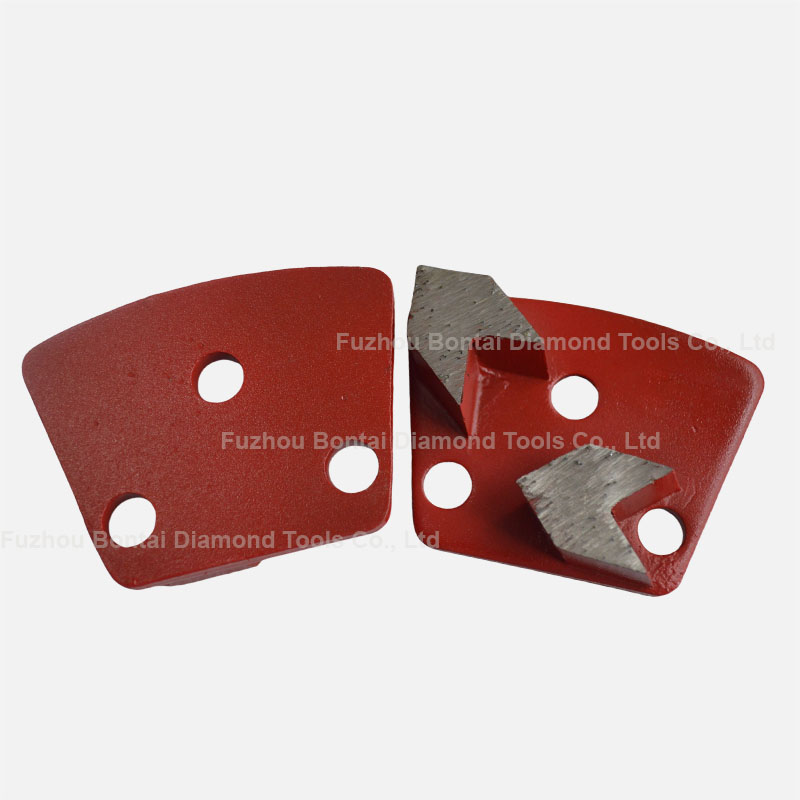 Double Arrow Segments Grinding Shoes For Magnetic System Grinding Machine