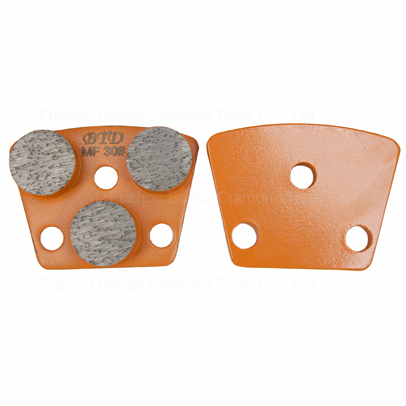 Triple Metal Diamond Magnetic Segments Concrete Floor Grinding Shoes