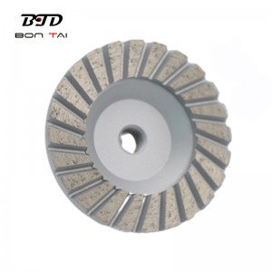 PriceList for Metal Bond Diamond Wheel - 4 inch Aluminum base Diamond Turbo Grinding Cup Wheels for Marble Granite and Concrete – Bontai