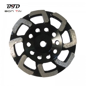 Cheap price Turbo Diamond Cup Wheel - 5 inch L shape segments diamond grinding cup wheels for concrete – Bontai