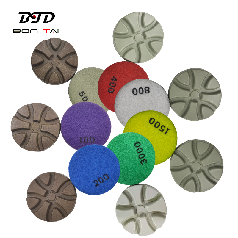 Factory wholesale Abrasive Concrete Floor Polishing Pads - Diamond Concrete Floor Dry Use Resin Polishing Pad for Floor Grinder – Bontai