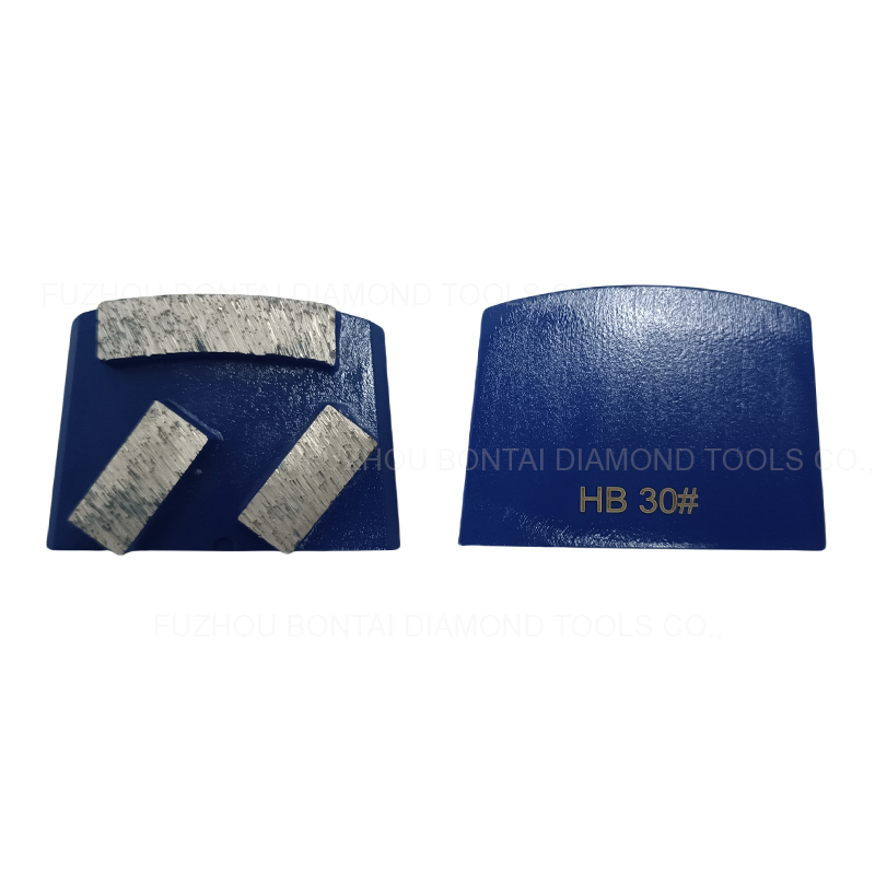Triple Rectangle Segments Diamond Grinding Shoes For Blastrac Floor Grinder