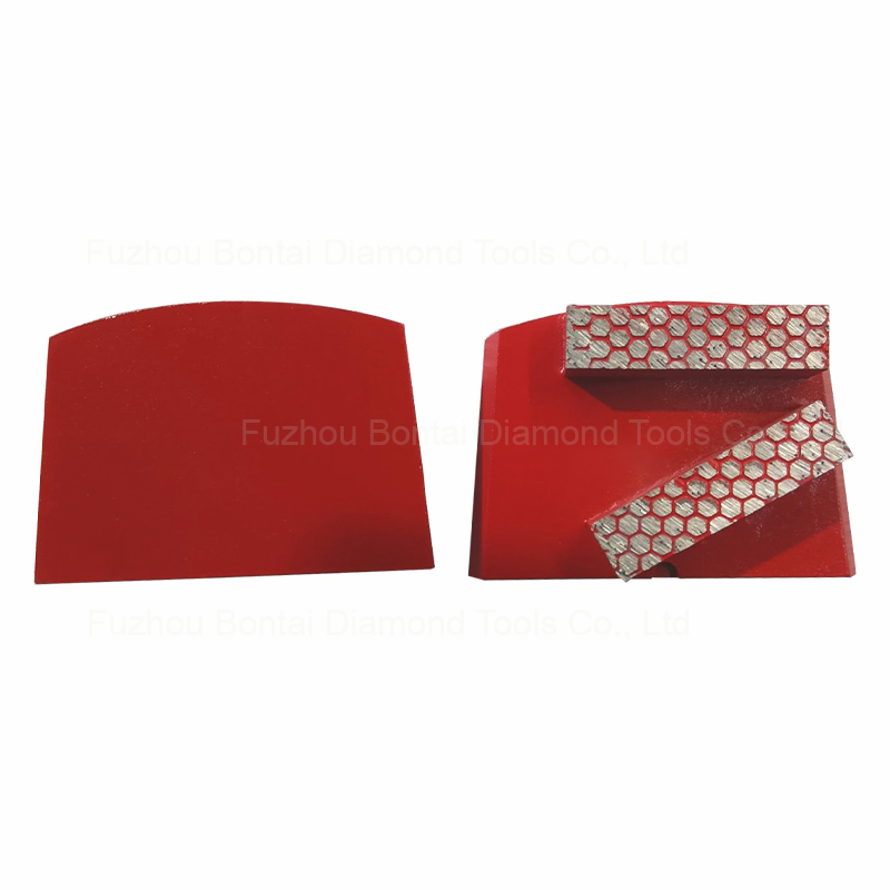 Double Rectangle Segments Grinding Shoes For Blastrac Floor Grinder