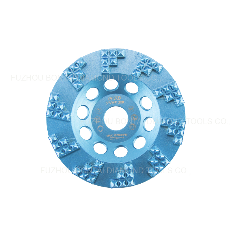 5 Inch F Diamond Segments Grinding Wheel for Angle Grinder