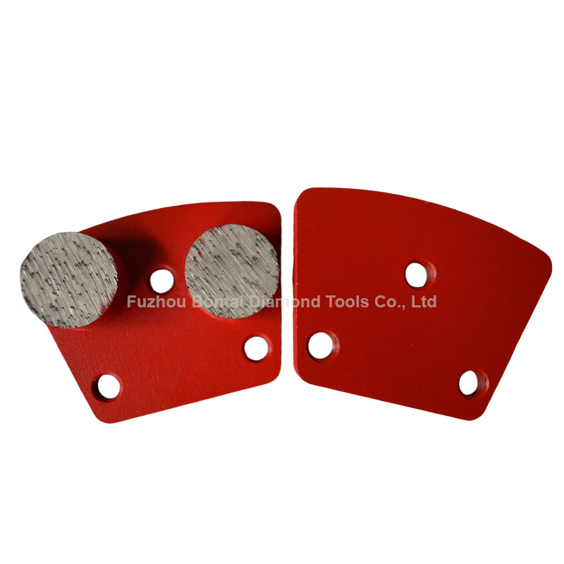 Double round segment trapezoid concrete grinding shoes